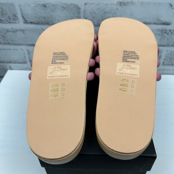 J. Crew Pacific Cushy Strap Sandals Bohemian Rose AY424 Leather Sz 10 NEW - Picture 7 of 11